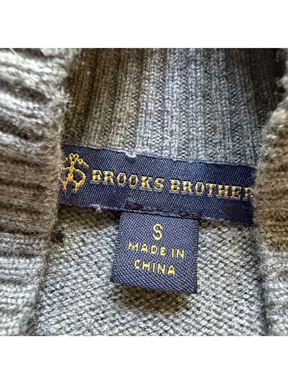 Brooks Brothers Size S Gray Wool Blend Sleeveless Mock Neck Sweater Dress - Picture 3 of 16